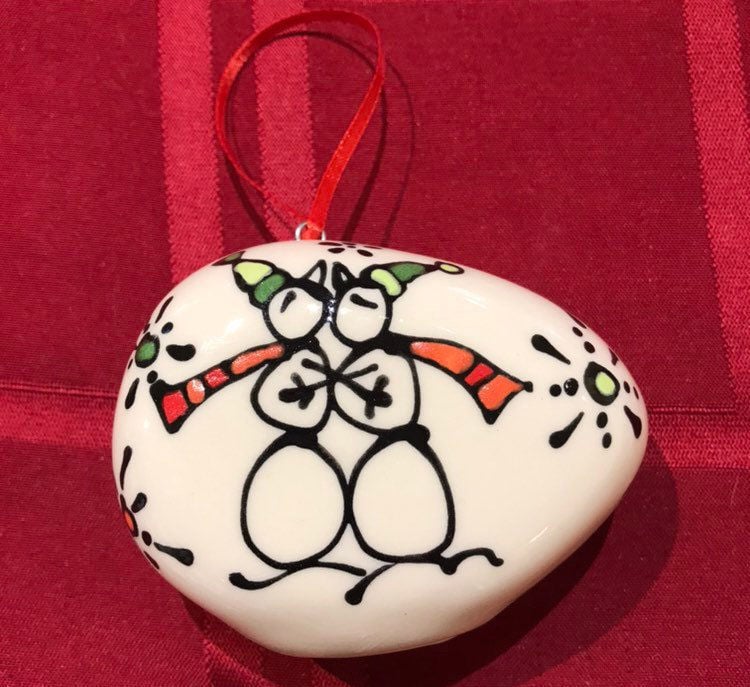 Ceramic Christmas tree ornament